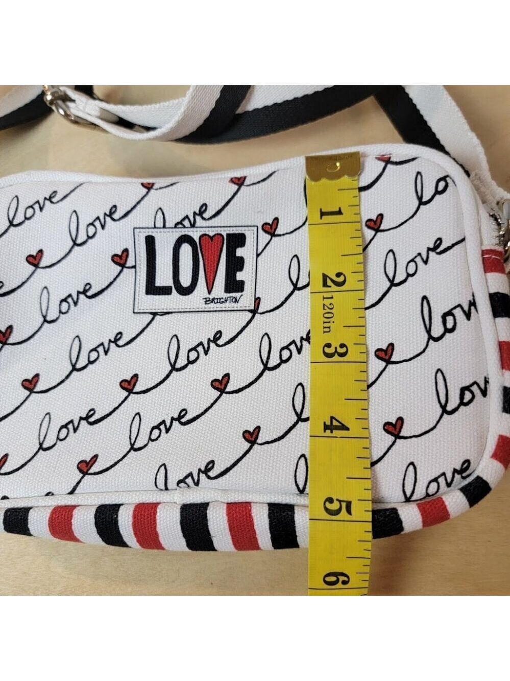 Brighton "LOVE SCROLL" Canvas Crossbody Bag - Picture 9 of 11